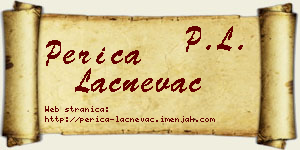 Perica Lačnevac vizit kartica